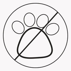 no pets allowed icon vector symbol