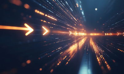 Futuristic Stock Market Chart with Glowing Data or Dynamic Financial Timeline for graphic background