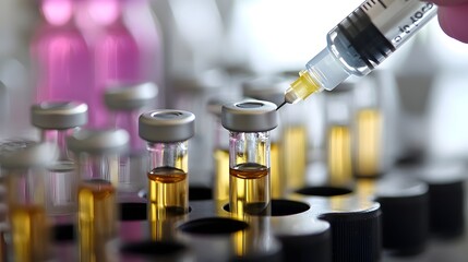 Syringe Filling Vial for Routine Lab Testing and Health Evaluation