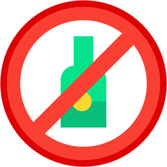Vector Icon No Alcohol, Banned, Forbidden, Drink, Prohibition, Alcoholic