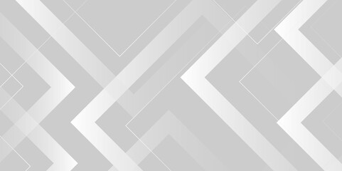 Fototapeta premium multiple gray paper overlap on the gray background with silver color square pattern on banner with shadow. creative geometric rectangle pattern texture. vector illustration Minimalist, trendy design.