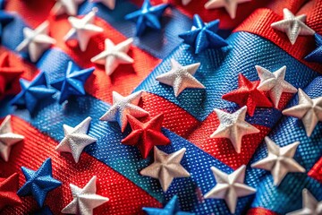 Fototapeta premium Vibrant Red, White, and Blue Wallpaper Design for Patriotic Themes and Festive Celebrations