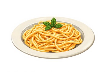 Spaghetti isolated on white background