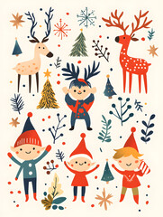 Fototapeta premium Christmas and New Year-themed graphic background