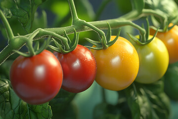 tomatoes on vine