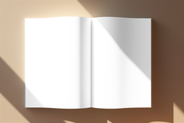 Open book pages png mockup, transparent design