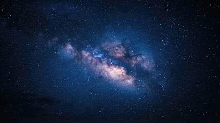 Fototapeta premium Night sky with bright stars and the Milky Way visible, vast and awe-inspiring