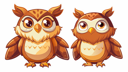 Brown owl stock illustration