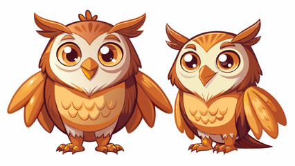 Brown owl stock illustration