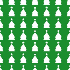 Christmas tree seamless pattern green