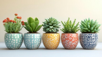 charming illustrated pot plant blending adorable plant designs into decor adding sweetness and character to living spaces with artistic flair and whimsy