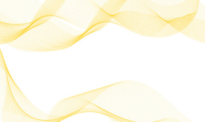 
Wavy shiny golden moving wave lines design element for banner design. Abstract futuristic technology wave glowing lines background. Frequency sound wave technology, science, banner, template design.
