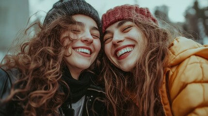 Obraz premium Candid moments of friends laughing together. Best friends enjoying time together outdoors