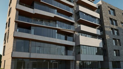 3D rendering of modern building architecture.