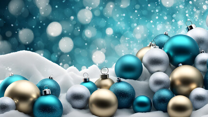 3D Christmas background image with abstract aesthetics.