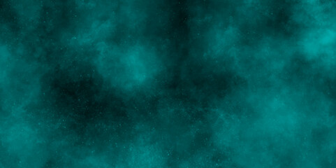 abstract cloud and vapor texture background. Black and Green teal aquarelle smudge illustration smooth grungy smokey light pastel colors ink glow. Teal color powder explosion	
