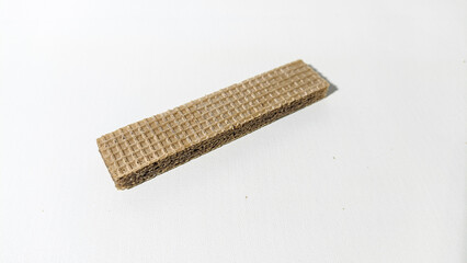 Chocolate wafer biscuits isolated on a white background
