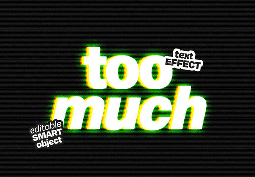 Retro TV Static Glitch Text Effect