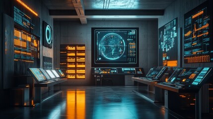 Futuristic Control Room.