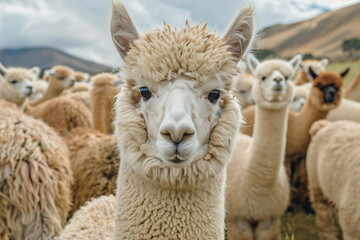 Fototapeta premium Generated with AI image of beautiful farm animals