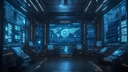 Futuristic Control Room.