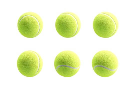 Tennis ball isolated on transparent background,3d render, Yellow Tennis ball,sports equipment,PNG file,tennis ball icon,Sport concept,green tennis ball set,Сlose-up of tennis ball, Ai