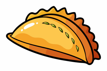 Tasty empanada vector isolated illustration stock illustration