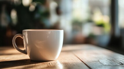 Obraz premium background with a white coffee cup