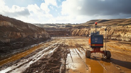 Construction Vehicle in Mud.