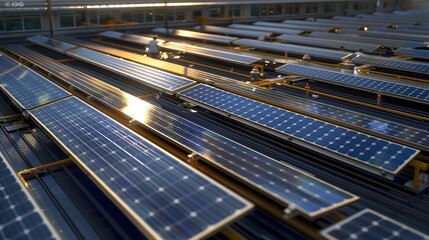 Solar Panels on a Rooftop
