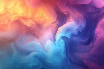 Fototapeta premium Abstract Colorful Swirling Smoke or Clouds