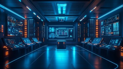 Futuristic Control Room.