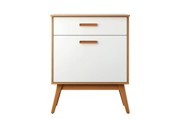 Modern Wooden Nightstand with Drawers