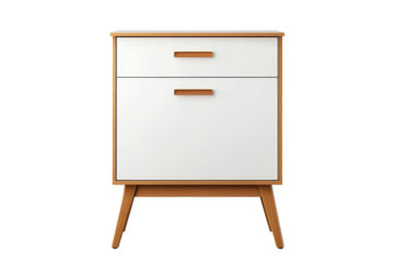 Modern Wooden Nightstand with Drawers