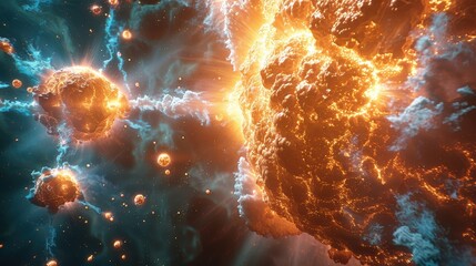 Nuclear Fusion in Supernova Explosions, exploring the intricate processes of microscopic elements during stellar cataclysms, revealing the fundamental physics of cosmic phenomena.