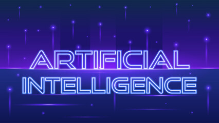 Obraz premium AI technology background. Artificial intelligence banner concept. 