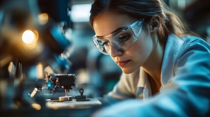 Scientist Microscope Lab.