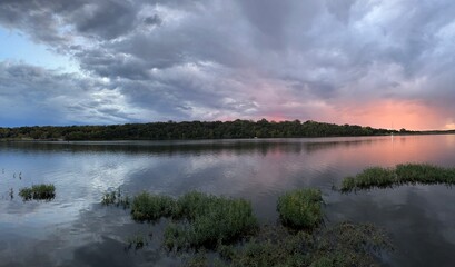 Storm Clouds and Golden Hour at Sunset in Olathe