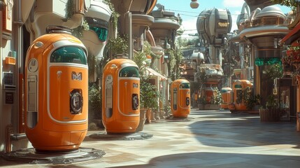 Futuristic City Street.