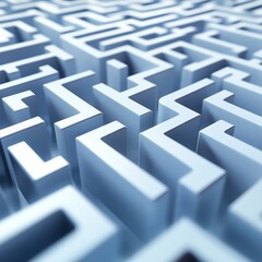 Abstract Business Concept in a Creative Maze Design