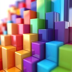 Obraz premium Colorful Creative Business Concept with Blocks and Shapes