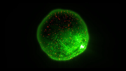 energy sector.Futuristic magical plasma circle  glows in space.
