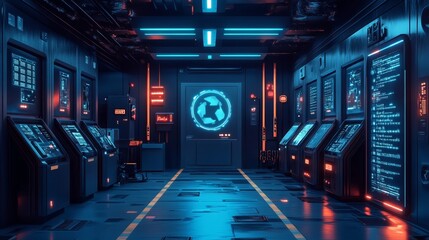 Futuristic Server Room.