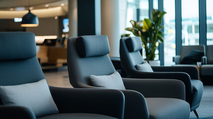 Modern Airport Lounge with Comfortable Seating