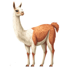 Obraz premium Minimalist Vector Illustration of a Charming Llama