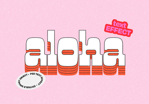 Retro Layered Text Effect