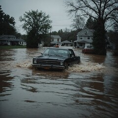 Floodwaters transform city streets into aquatic zones causing major disruption and damage