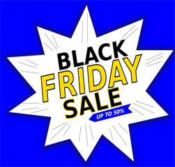 Bold Discount Tag: A vector design featuring a large blue discount tag with 