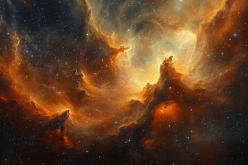 Cosmic Clouds and Stars in a Galactic Nebula