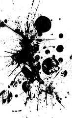 Grunge background black and white. Texture of chips, cracks, scratches, scuffs, dust, dirt. Dark monochrome surface. Old vintage vector pattern